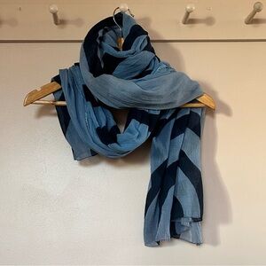 Seek Collective Soft Striped Blue Scarf